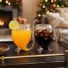 Squirrel Design Glass Vampire Shape Wine Glasses, Transparent Cocktail with Drinking Tube, Novelty Creative Cup for Wine, Champagne, Juice, Home, Bar,