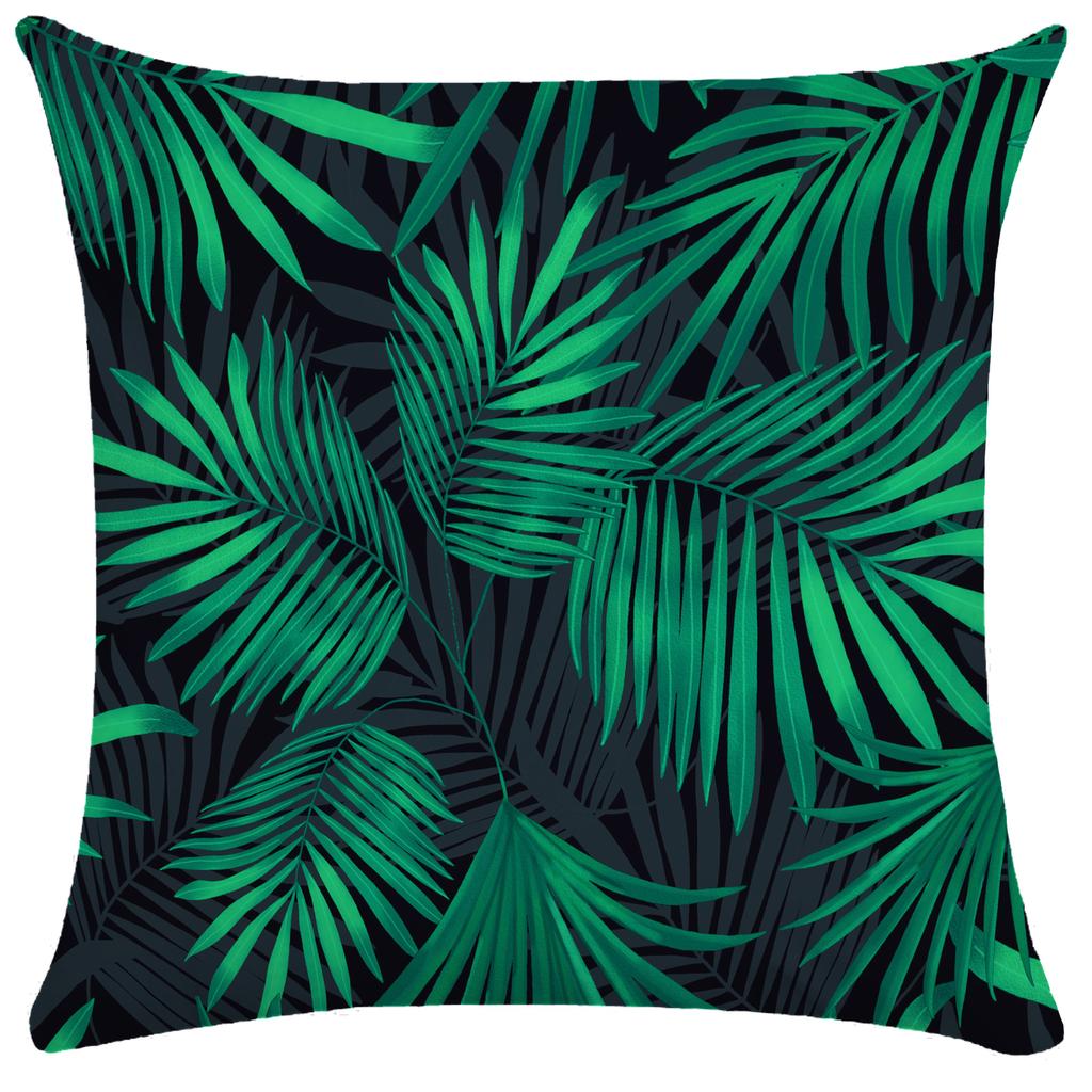 Green Plant Leaf Pillow Case Decorative Pillowcases Plush Cushion Cover 50X50 Nordic Leaves Throw Pillowslip Hotel Garden 45X45