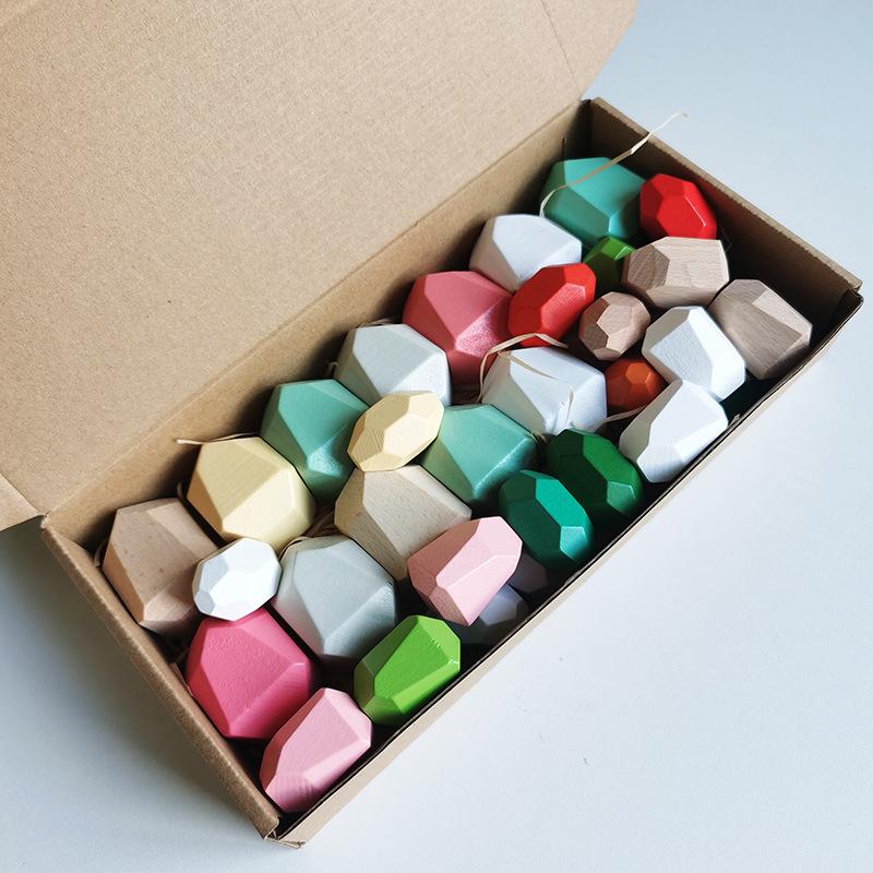 Montessori Stone Stacking Educational Puzzle Blocks for Girls – Early Learning Gift