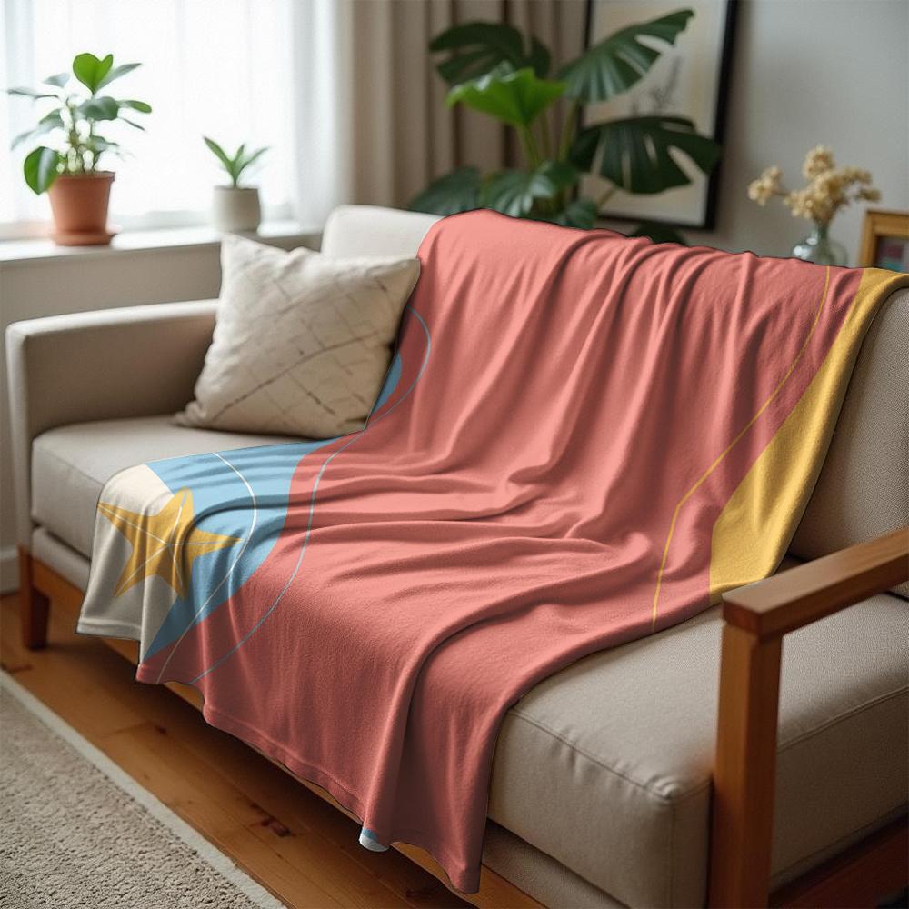 Abstract Leaf Print Anime Cartoon Flannel Blanket Soft Warm Throw for Bedroom Sofa Car Kids Holiday Gift