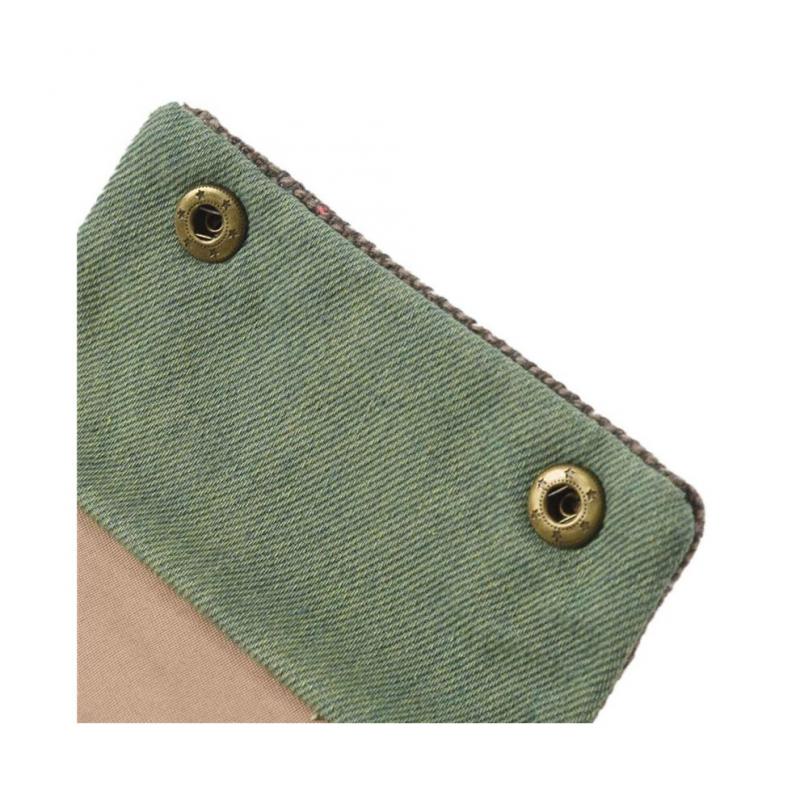 2X Unisex Männer Frauen Drei Schicht Gefaltete Manuelle Leinwand Brieftasche Tasche mit Multi-Kartenhalter, Junge Mädchen Multifunktions-Geldbörse