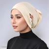 New Design Leaking Ears Caps Women Inner Hijab Muslim Turban Soft Premium Jersey Hijab Open Caps Solid Color Base Tube Caps