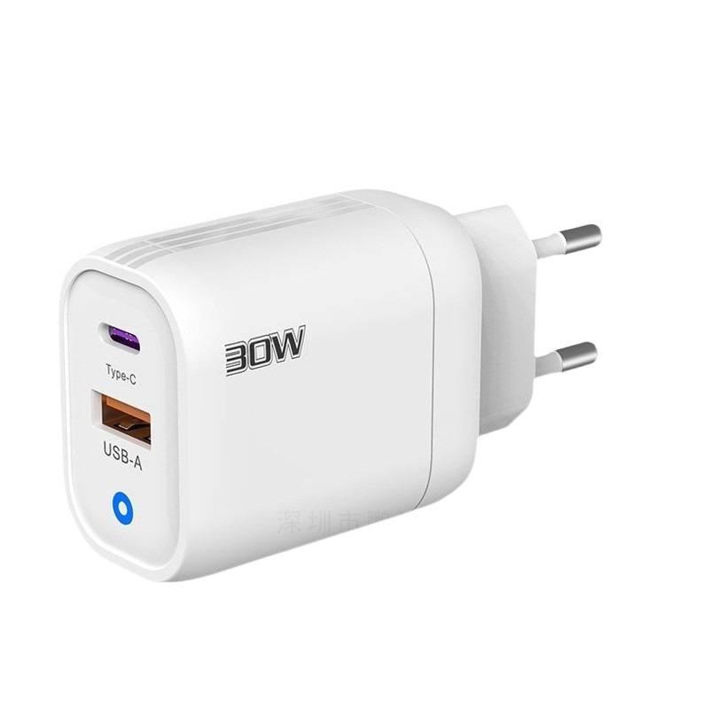 30W Multi-Port USB-C & USB Super Fast Charger with Global Plug Support