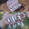 5Pcs Spoon Fishing Lure Spinnerbaits with Plastic Box