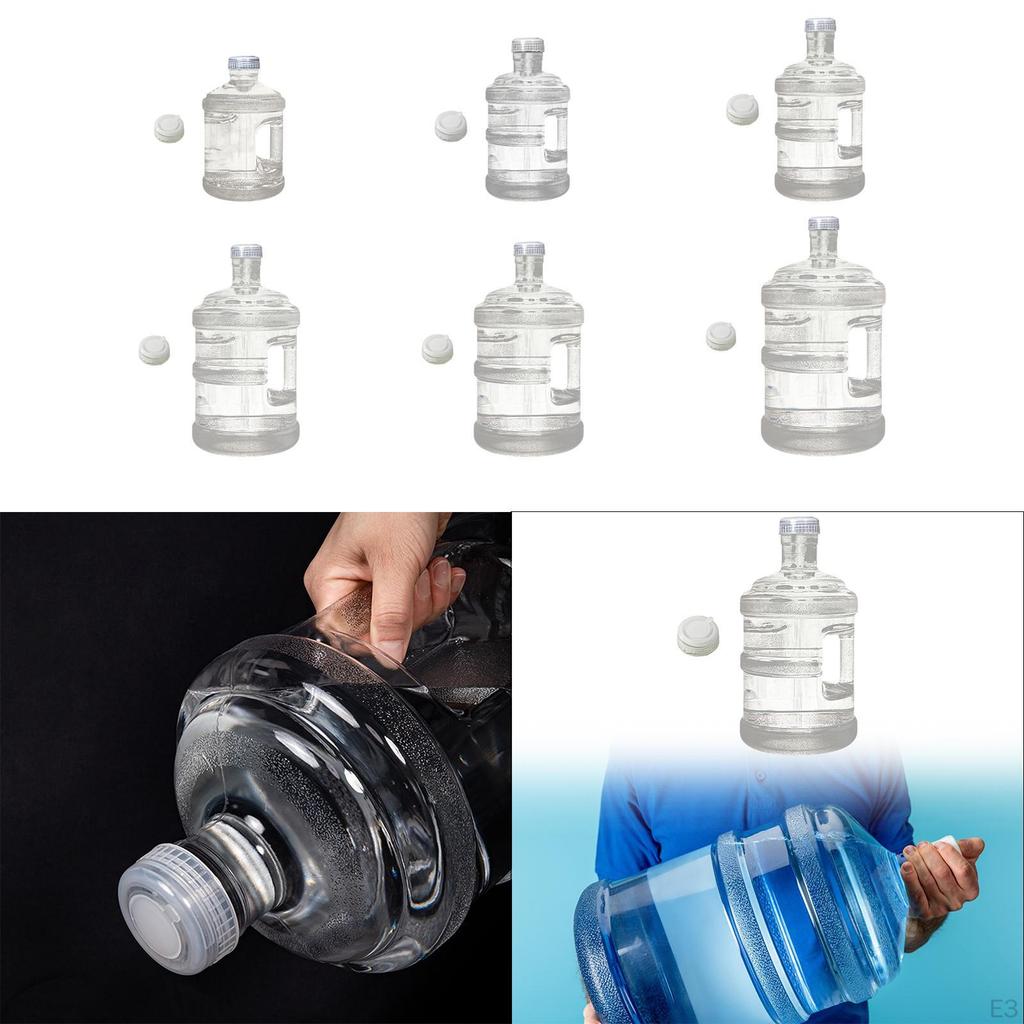 Butoi Recipient Apă Transparent Etanș Sticlă Distribuitor cu Capac și Mâner pentru Uz Casnic