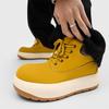 Z spring and autumn new Q ugly cute big head retro niche yellow short boots thick-soled heightening Martin boots