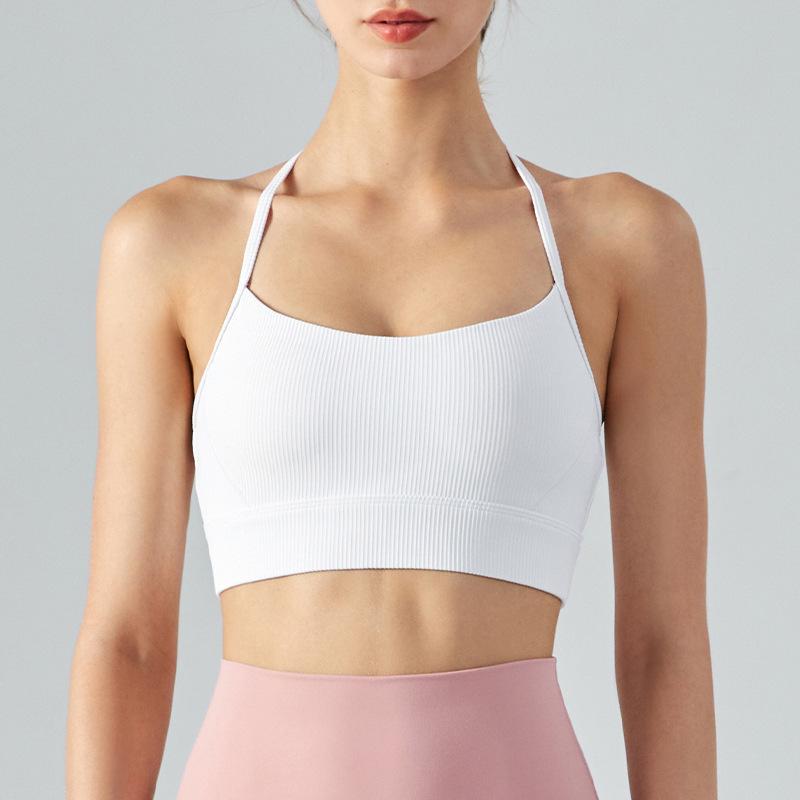 

Ударопрочный спортивный топ Т-образной спинкой с вкладышами - Женский топ для бега и фитнеса XL