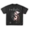 Twilight Edward Bella Vampire Movie T Shirt for Men Women Retro Romantic Fantasy Graphic Tee Streetwear