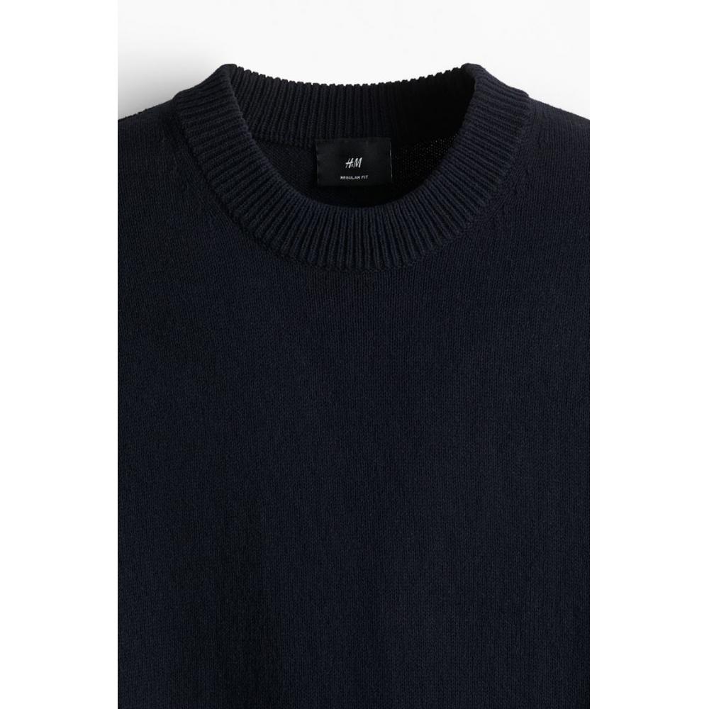 H M Regular Fit Sweater Vest Navy Blue