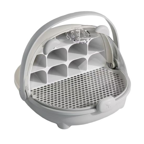 

Ящик для разведения шелкопряда, прозрачный ящик для выращивания шелкопряда, клетка для обитания с ручкой, капсула для разведения мелких животных, контейнер для вылупления шелкопрядов серый