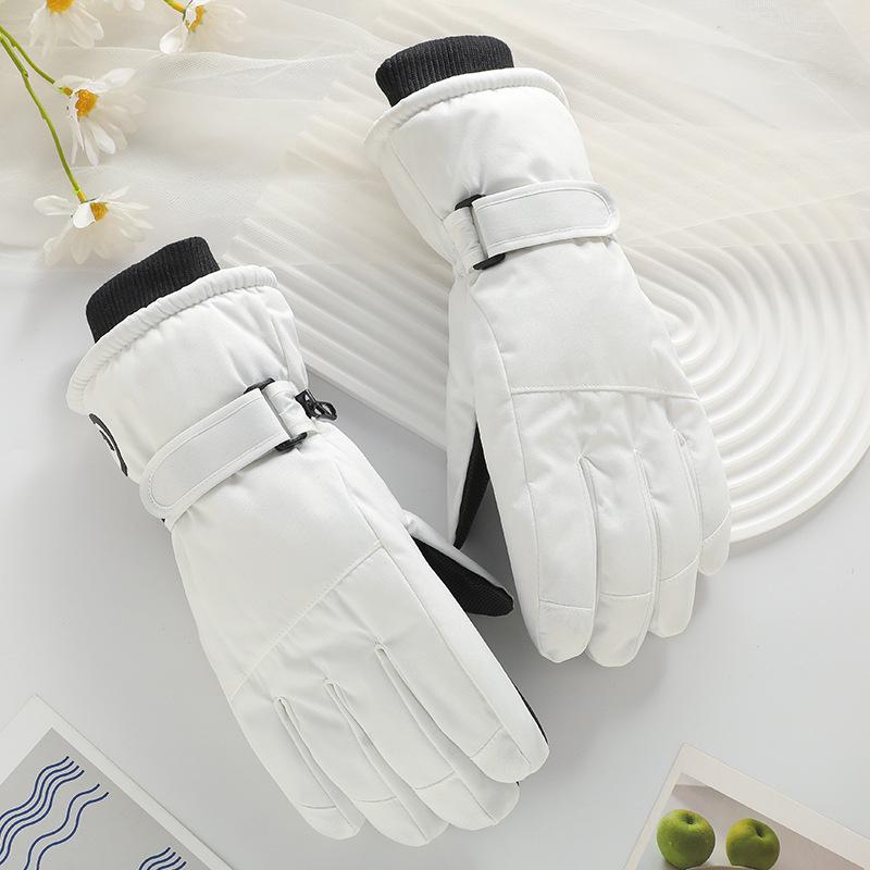 Women's Thick Fleece-Lined Touchscreen Ski Gloves - Non-Slip, Waterproof, Warm for Winter & Outdoor Use