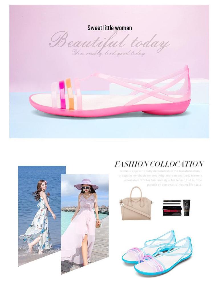 2024 Sommer Damen Jelly Fish Mund Ballerinas - Strand- & Reise Kristall Sandalen