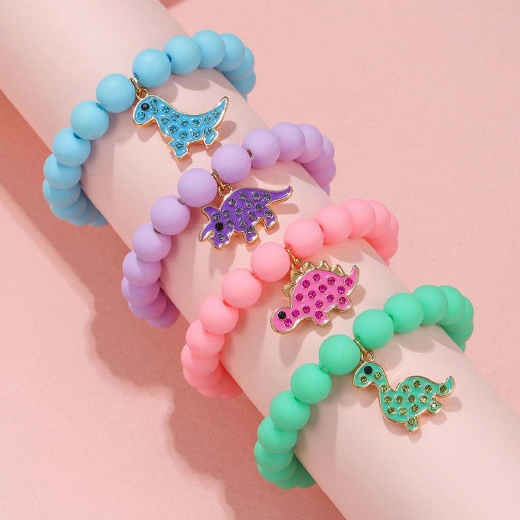 ZAKOL Colorful Multi Layer Bracelet For Women Cute Round Beaded Wristlet Zircon Daily Birthday Gift