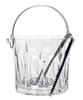 ADERIA Trinity Ice Bucket, Clear, 1390ml, with Tongs, Made In Japan. Large Capacity Ice Bucket, Ice Container, Ice Scoop, Glass Ice Bucket, Popular Ra