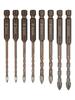 8pcs Cross Hexagon Drill Bit Set for Various Materials for Wood Metal Glass and Plastic Drilling with Electric Drill