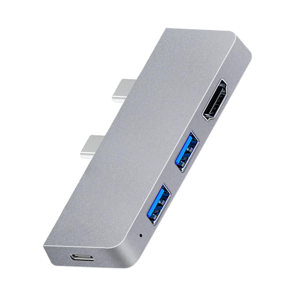 6-in-1 Docking Station Type-C Male To HDMI-compatible SD for MicroSD USB Hub High Speed Transmission for Surface Pro 8/9/X