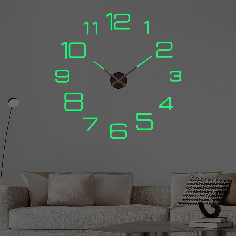 Clock Living Room Wall Sticker Clock DIY Wall Clock Three-dimensional Large Personalized Decoration Nordic Style