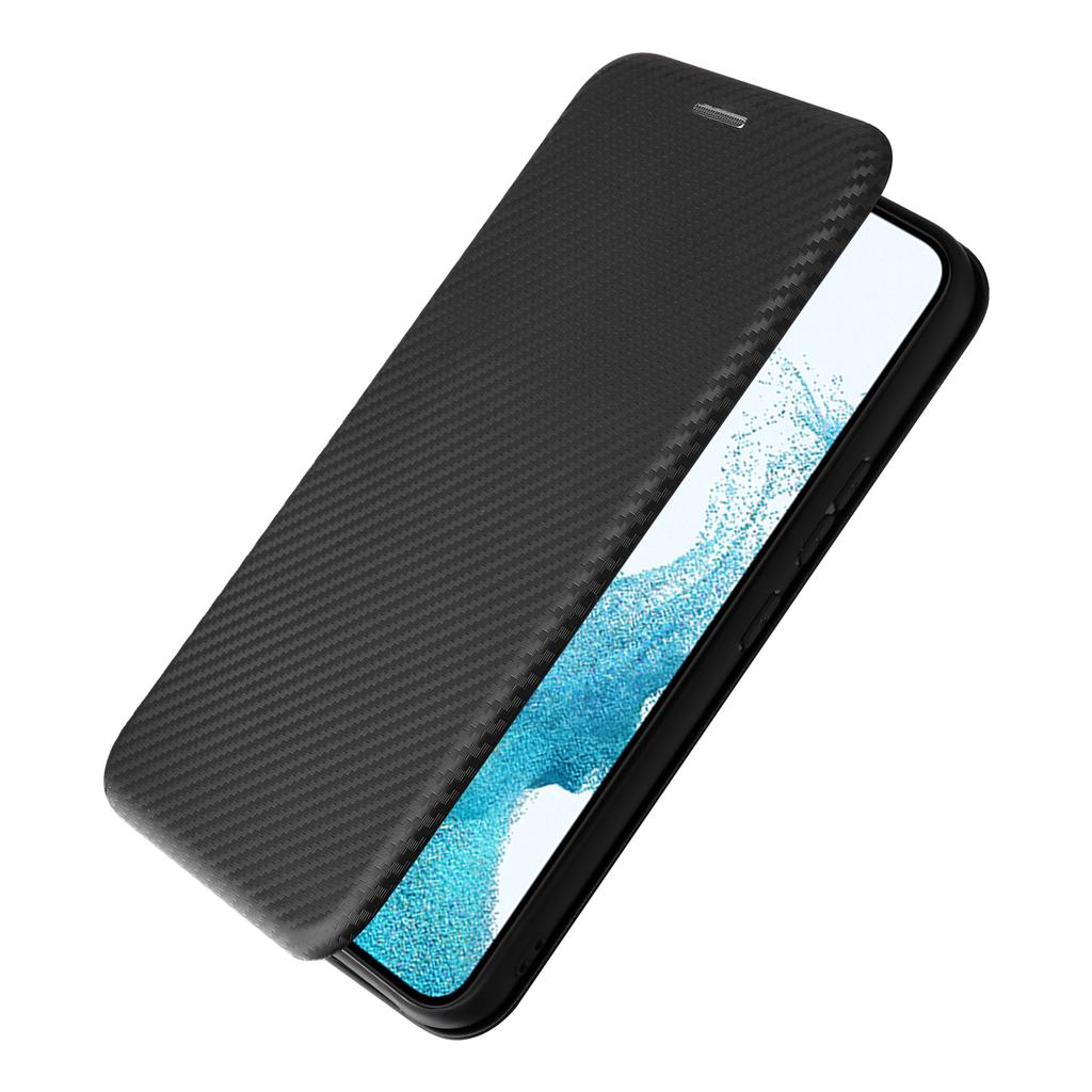 For Samsung Galaxy A34 5G Carbon Fiber Texture Leather Stand Phone Cover Phone Case with Card Slot