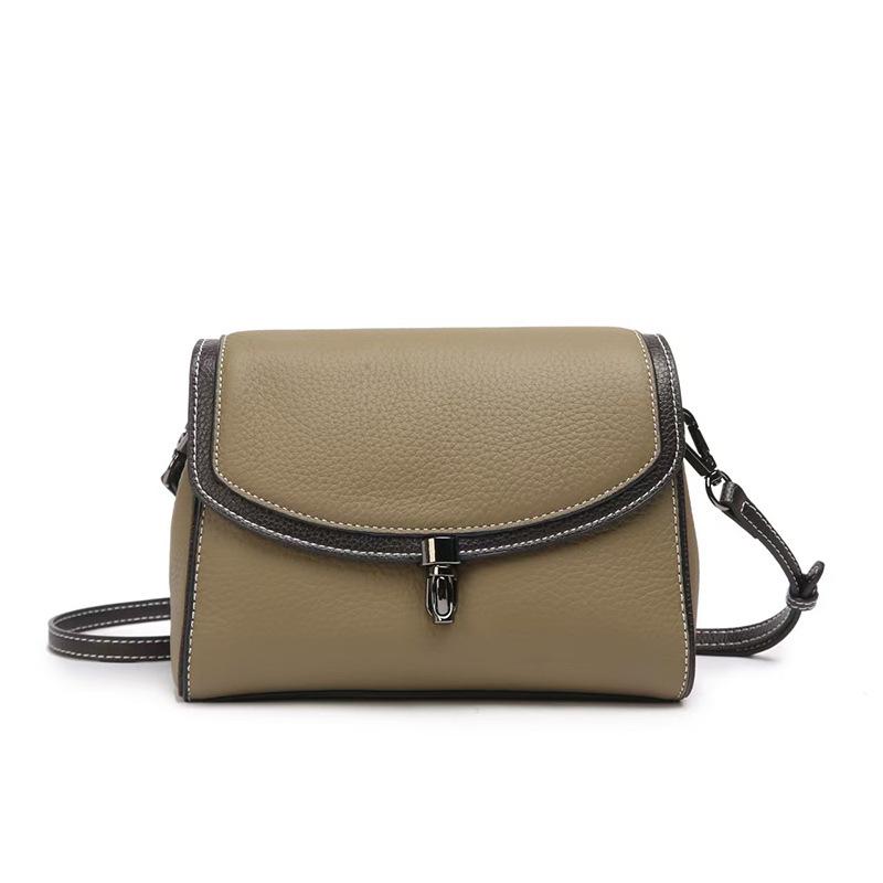 2026 Summer Women's Top-Grain Leather Crossbody - Compact Work-to-Weekend Square Bag, Ladies' Small Purse for Essentials