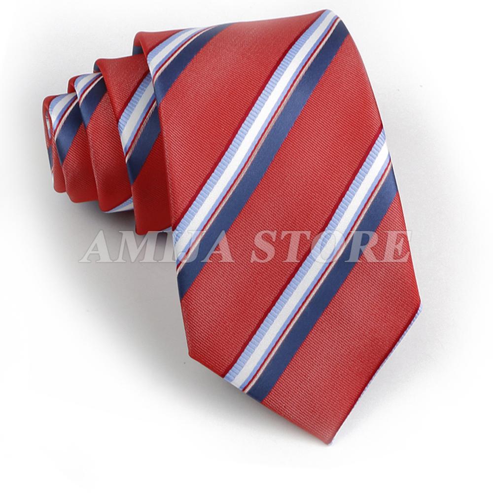 Men's Fashion Tie 7.5cm Tie Sage Green Orange Stripes Ties Business Meeting Suit Wedding Party Office Tie Men's Gift  Accessorie
