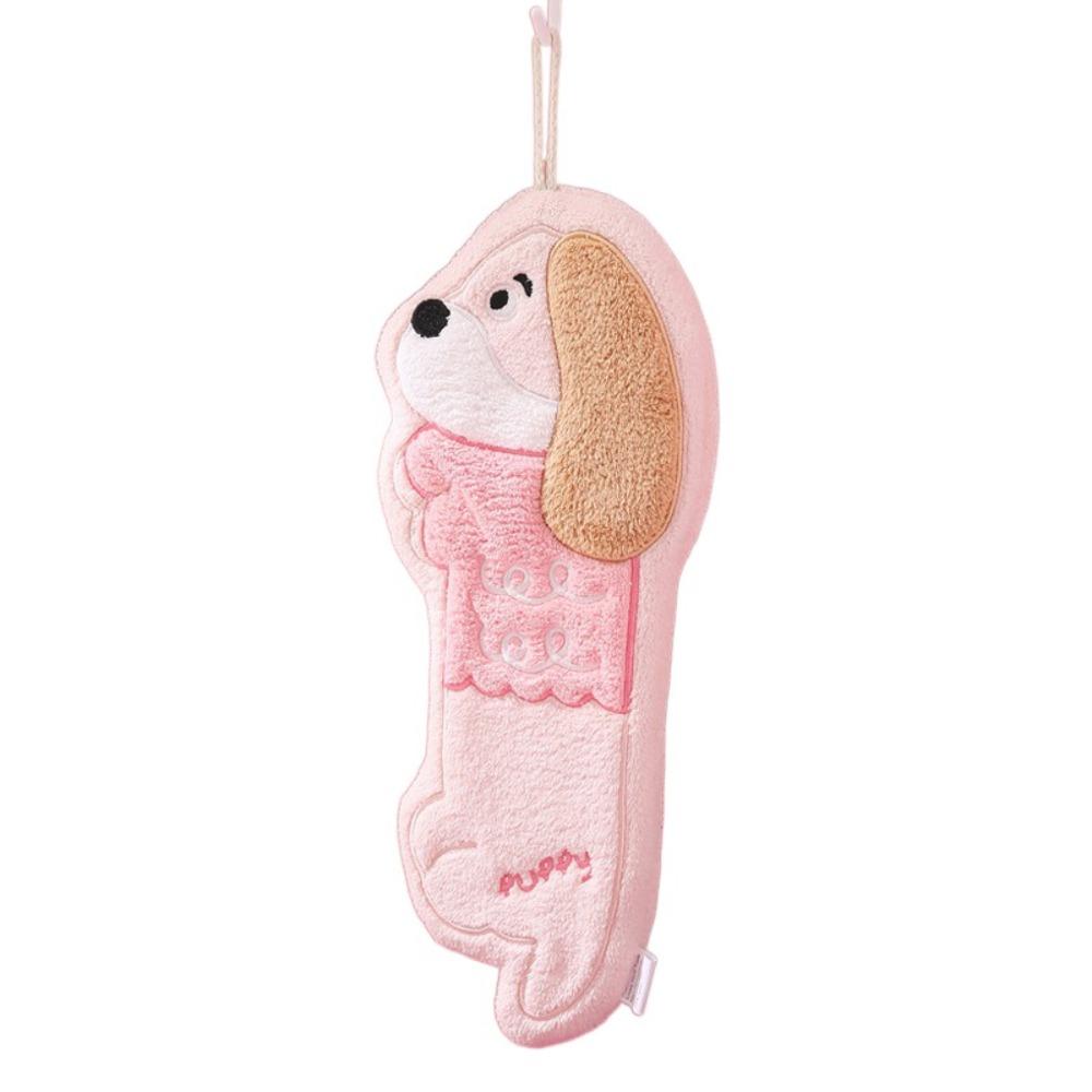 Thicker Cleaning Towel Quick Drying Dishcloths Creative Dachshund Shaped Hand Towel  Bathroom