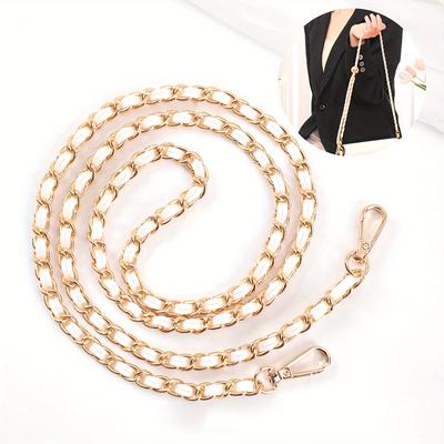 Metal Chain Purse Straps Replacement Crossbody, DIY Purse Chain Accessories, Crossbody Bag and Handbag Strap
