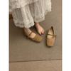 French retro woven hollow single shoes women's shoes 2025 new spring and autumn temperament beautiful word with Mary Jane shoes