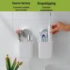 Seamless Wall-Mounted Bathroom Storage: Toothbrush & Comb Holder