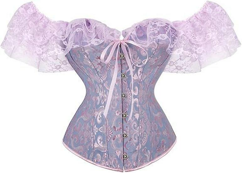 Lace Sleeve Strapless Body Shaper Corset for Women – European & American Slimming Short Sleeve Design