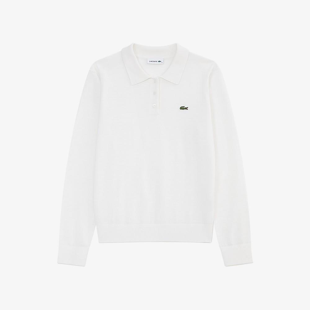 Lacoste Women's Basic Long Sleeve Sweater Polo AF793E-55N70V
