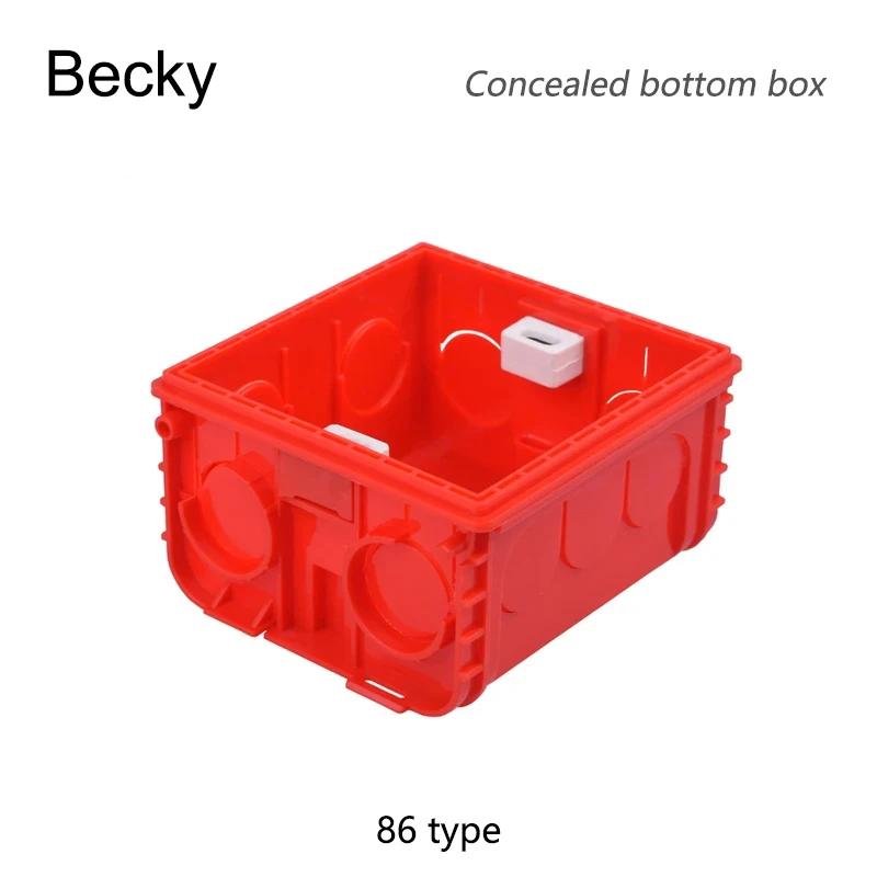 

Встановлення 86 Універсальної Настінної Розетки-Вимикача, Нижня Коробка Коробка Вогнестійка Монтаж Вимикача в Квадратну Нижню Коробку Square box червоний