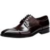 Brand Designer Men Dress Shoes Genuine Leather Lace Up Men's Shoe For Suit Black Office Party Formal Man Wedding Shoes