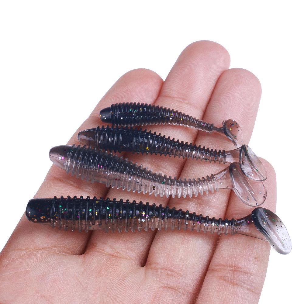 T-Tail Spiral Soft Bait Worm Set - Artificial Fishing Lure