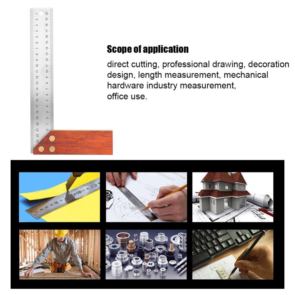 Multi Function Design Measuring Square Ruler 250mm Length Engineer Must-Have Tool  For Woodwork