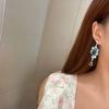 French Butterfly Flower Drop Earrings Elegant Hyland Gemstone Micro-Set Earrings Women'S Gold Jewelry