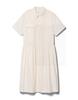 Hejiseu [His] Ivory Button-Down Short Sleeve Dress