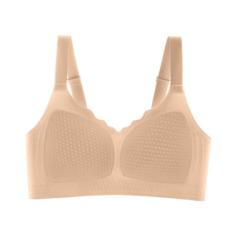 3D Honeycomb Women's Wireless Bra: Slimming, Breathable, Anti-Sagging, Seamless Design for Large Busts
