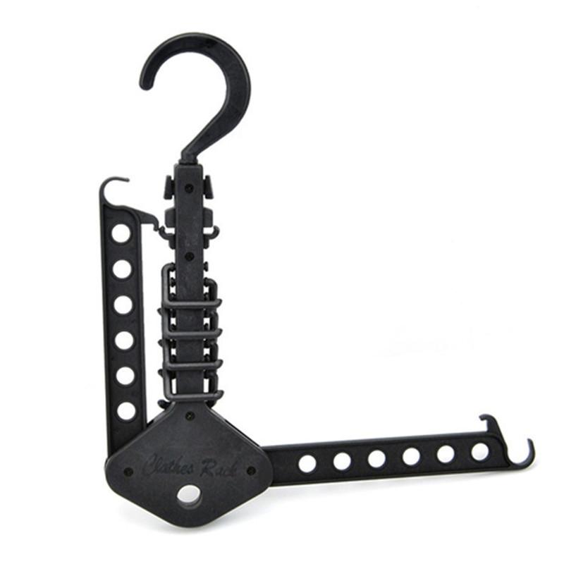 

Folding Magic Hanger Space Saving Multi Hook Organizer Clothes Wardrobe Hanging Black