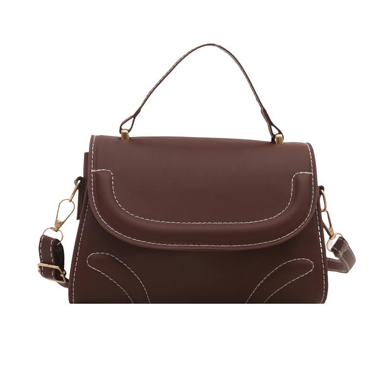 French Fashion and Fashionable Crossbody Small Square Bag Simple Texture Handbag Trendy and Fashionable Shoulder Bag Women's Bag