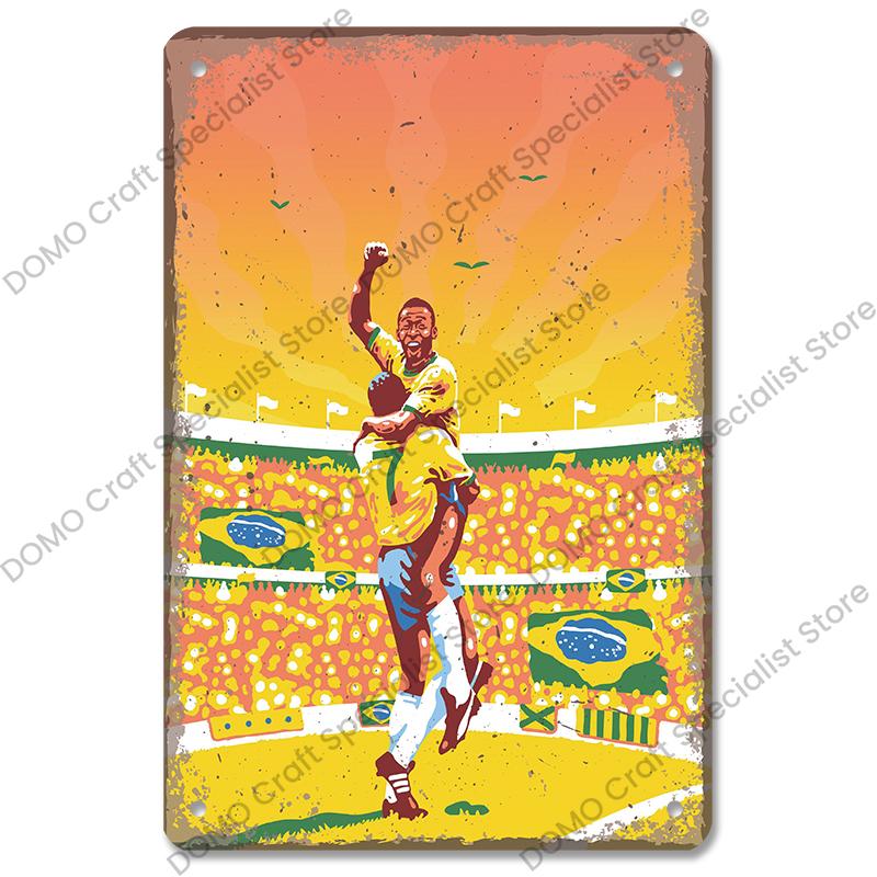 Brazil Travel Poster Country Flag Metal Tin Signs Retro Carnival Party Metal Plate Wall Decor For Bar Pub Club Home