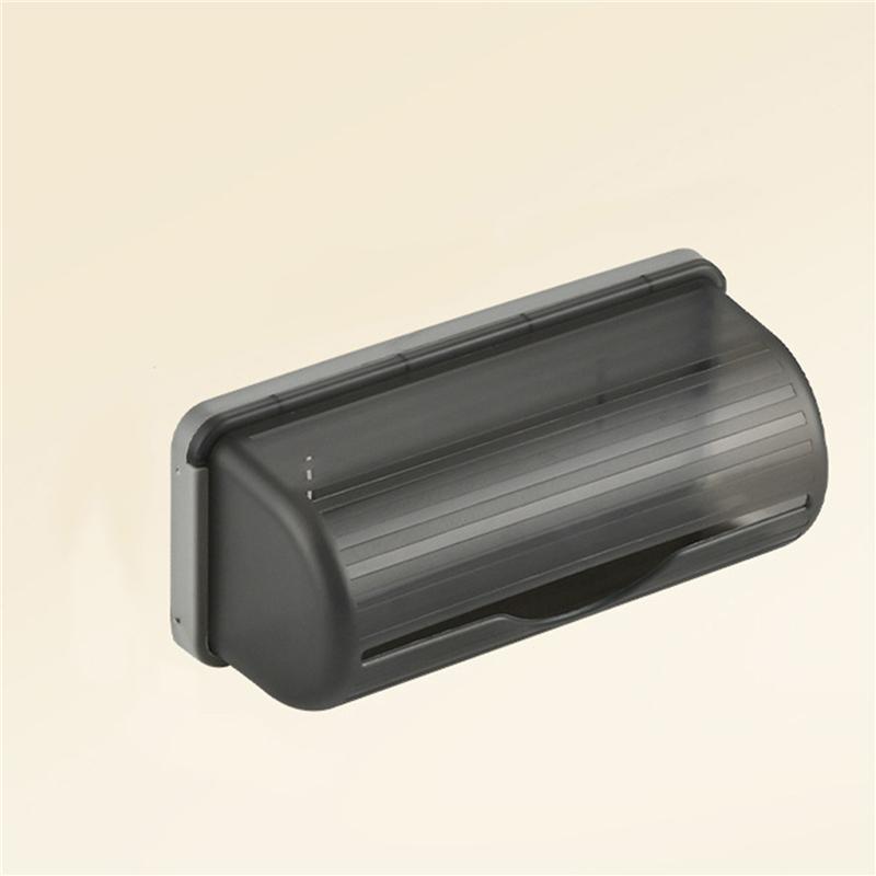 

Ящик для хранения мусорных мешков, настенный, для кухни, ванной, пластиковый контейнер для мусора, диспенсер, держатель для мусорных мешков для домашнего хранения серый