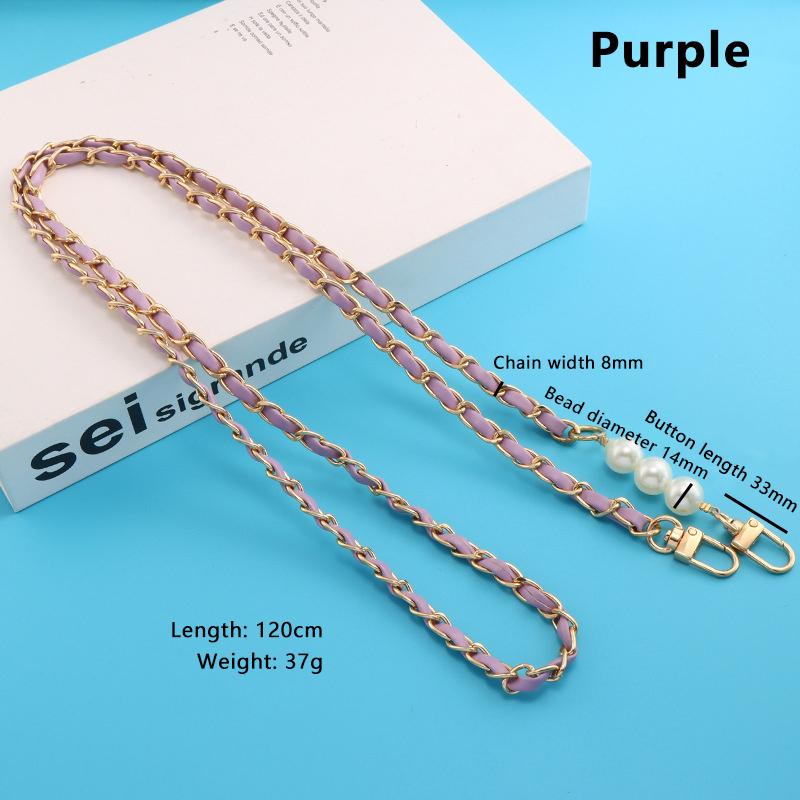 35120Cm Purse Chain Strap Crossbody Handbag Chains Replacement Leather Shoulder Bag Chain Straps Diy Women Girl Bag Accessory 639₽