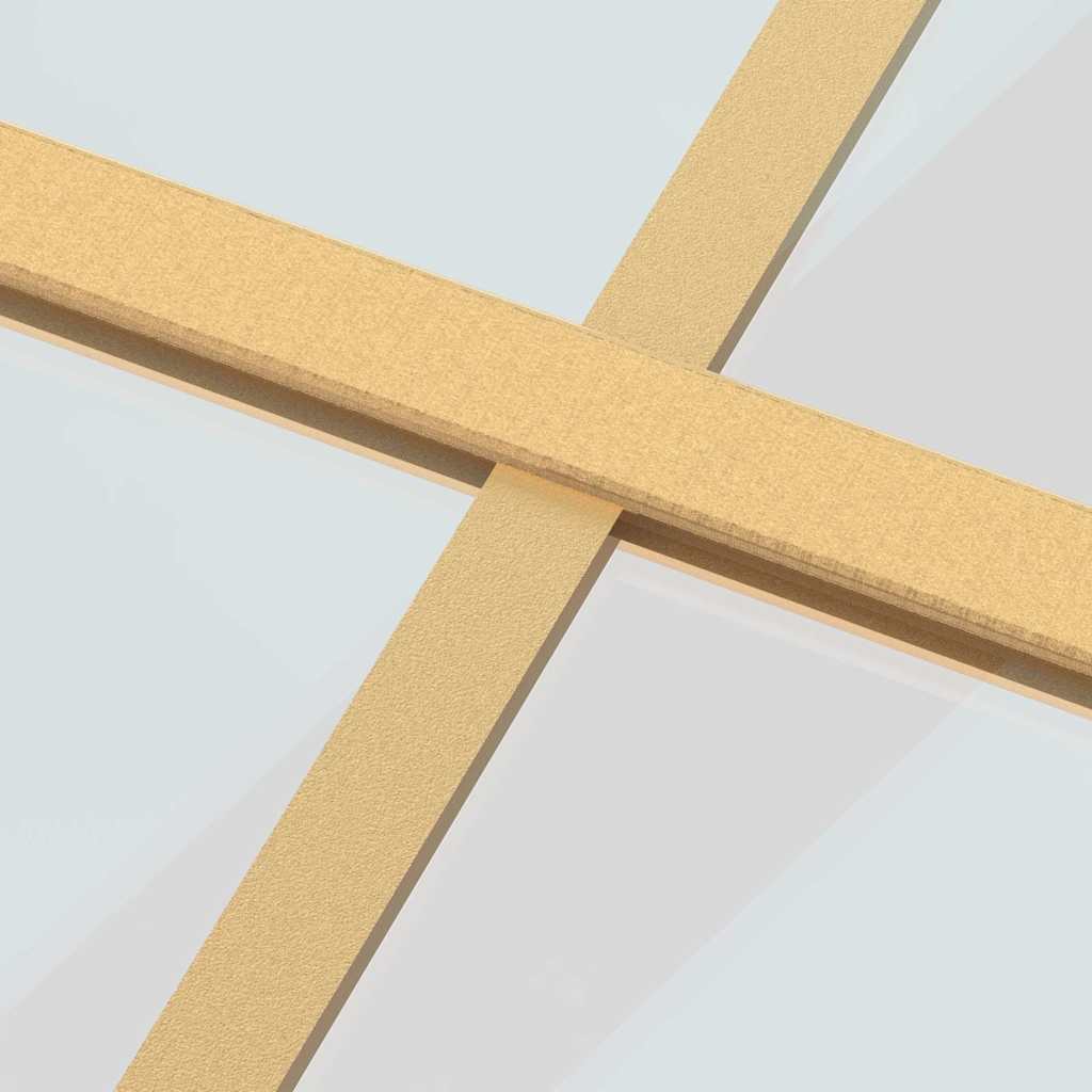 Vidaxl Sliding Door, Gold, 76X205 Cm, Transparent ESG Glass