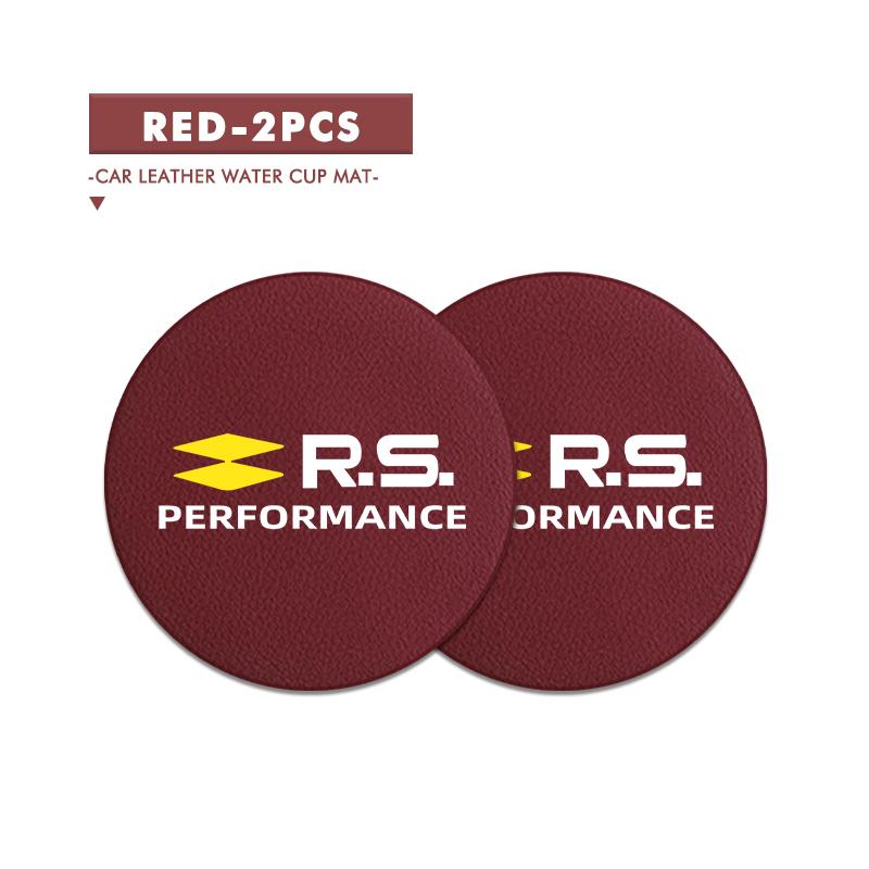 Suede Car Coaster Water Cup Holder Anti-Slip Pad Accessories For Renault Dacia RS Megan Scenic Logan Laguna Clio 3 4 Kadjar NN87