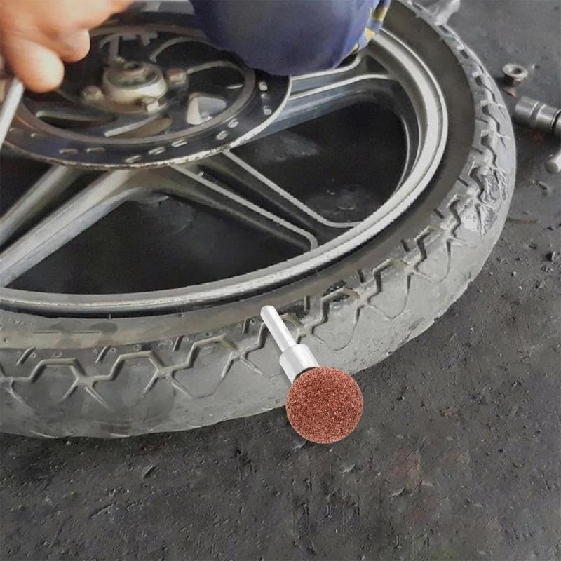 Small Abrasive Grinding Head 25mm Car Tire Repair Tools Metal for Grinding Head Coarse Auto Bike Tire Polishing Tool