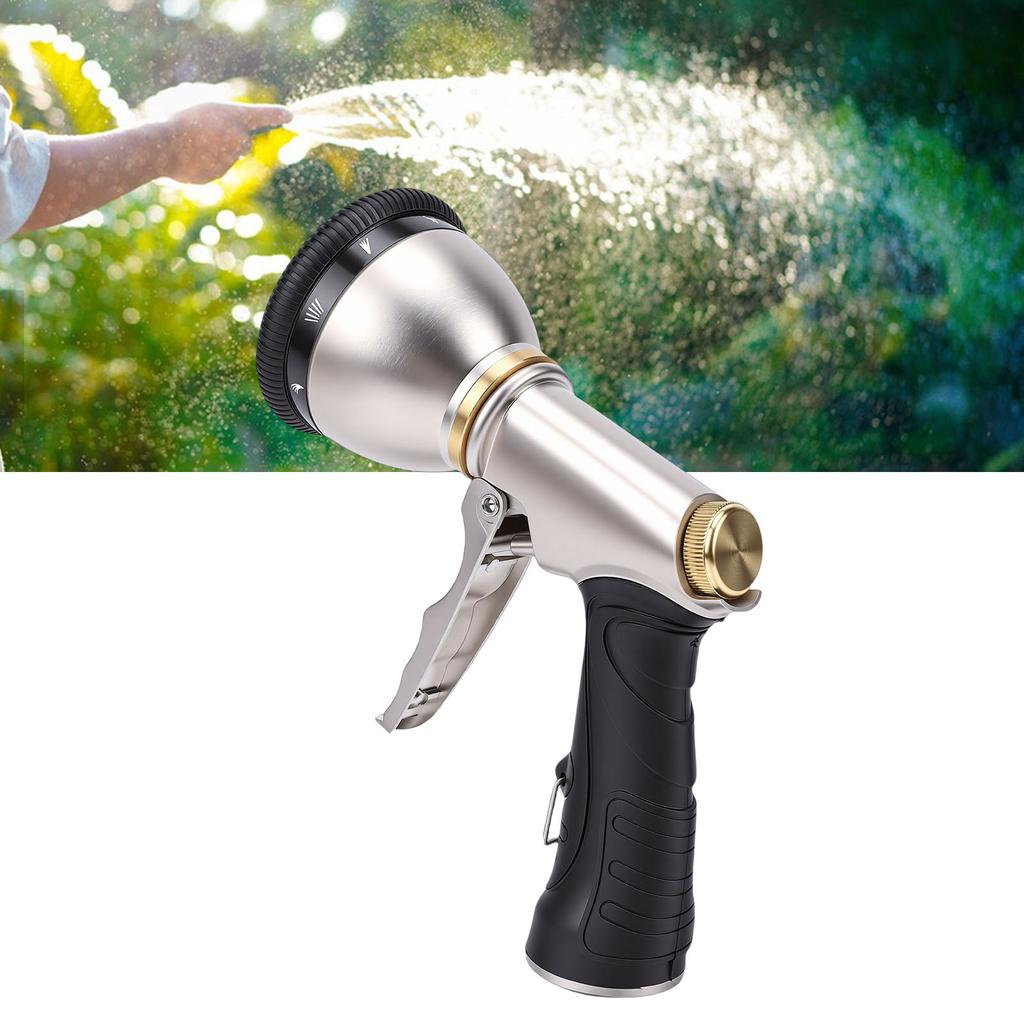 Garden Hose Nozzle, Water Spray Nozzle with 9 Modes   Watering Patterns, 3Celsius4 Inch Garden Hose Thread, for Watering Plants Washing Cars