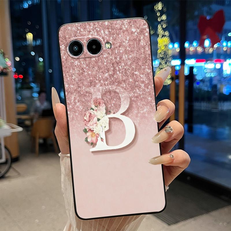 

Case For TCL T-Mobile T Phone 3/ Revvl 8 Jelly Black Anti-scratch Soft Casing Fashion Luxury Letter Diamond Pattern Shell Phone 3
