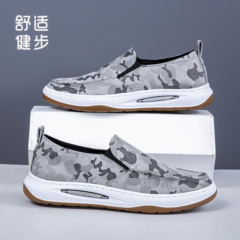 Men's shoes summer new camouflage breathable canvas shoes light lazy shoes comfortable versatile casual men's shoes