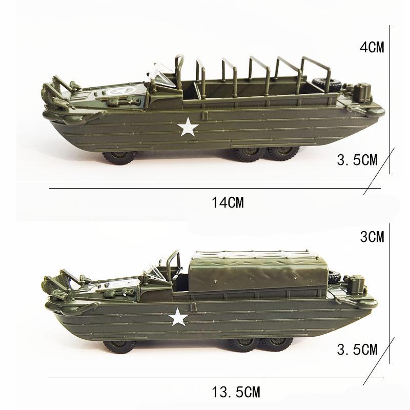 רכב לחימה אמפיבי מורכב 4D צבאי 1/72 מורכב מתנה לילד צעצוע רכב צבאי