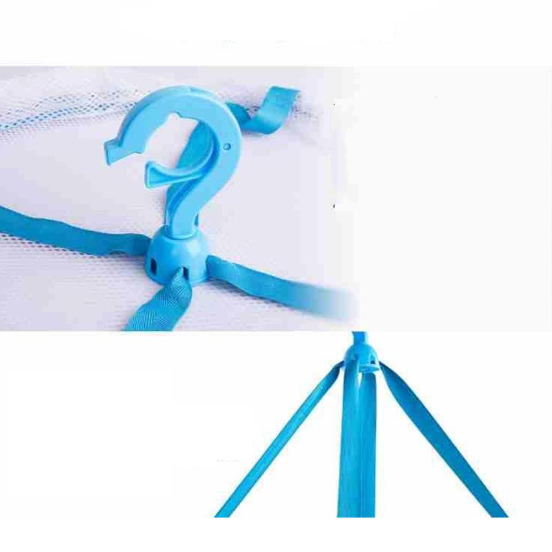 Single Layer Double Layer Windproof Drying Basket Foldable Large Capacity  Clothes Drying Net Dried Vegetables Net Bag